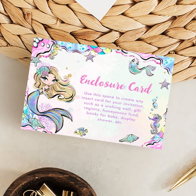 Tarjeta De Recepción Chica Sirenita Fiesta de Cumpleaños 5 (Subido por el creador)
