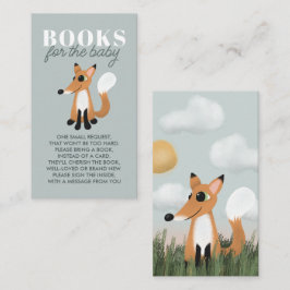 Tarjeta De Recepción Chicas Cutan Libros De Woodland Fox Para Bebés