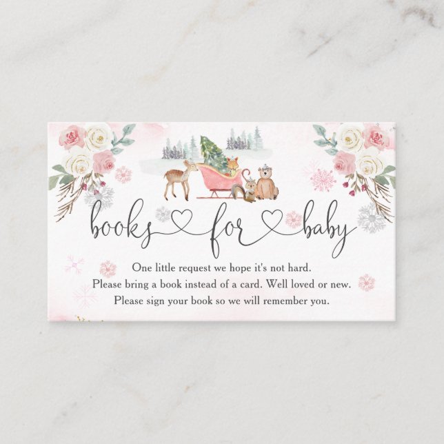 Tarjeta De Recepción Chicas De Books Para Los Animales De Lana Rosa De  (Anverso)