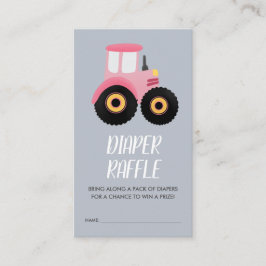 Tarjeta De Recepción Chicas de la granja cute Baby Shower Diaper Raffle