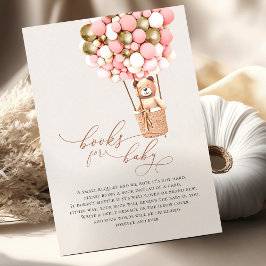 Tarjeta De Recepción Chicas de oro rosado llevan globos para bebés libr