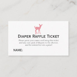 Tarjeta De Recepción Chicas de tickets de Raffle Raffle de ciervo rosa 