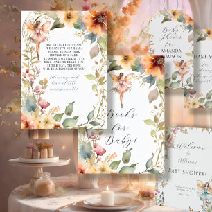 Tarjeta De Recepción Chicas florales de otoño encantados para bebé