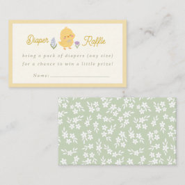 Tarjeta De Recepción Chick Baby Shower Diaper Raffle Ticket