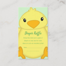 Tarjeta De Recepción Chick Baby Shower Green