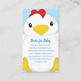 Tarjeta De Recepción Chicken Baby Shower Blue