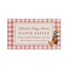 Chickens Barn Charming Farm Shower Diaper Raffle