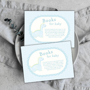 Tarjeta De Recepción Chico Azul Libros de Dinosaurios Prehistóricos Bab