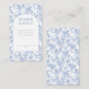 Tarjeta De Recepción Chico de Baby Shower de Toile De Jouy Vintage Azul