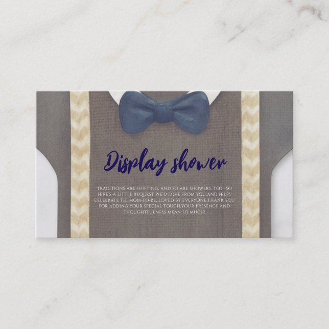 Tarjeta De Recepción Chico ducha de bebé autum otoño burlap bodysuit (Anverso)