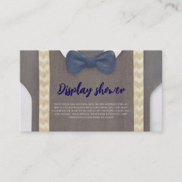 Tarjeta De Recepción Chico ducha de bebé autum otoño burlap bodysuit