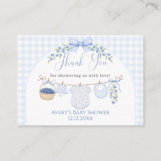 Tarjeta De Recepción Chico Dulce de Arándanos Shower de Bebé