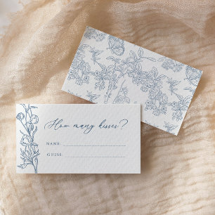 Tarjeta De Recepción Chinoiserie azul francesa cuántos besos