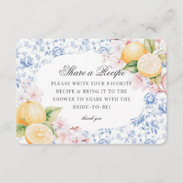Tarjeta De Recepción Chinoiserie Lemon Tea Bridal Shower Comparte recet