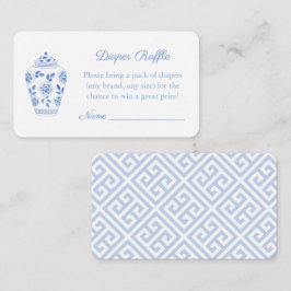 Tarjeta De Recepción Chinoiserie Moda Diaper Raffle Baby Shower