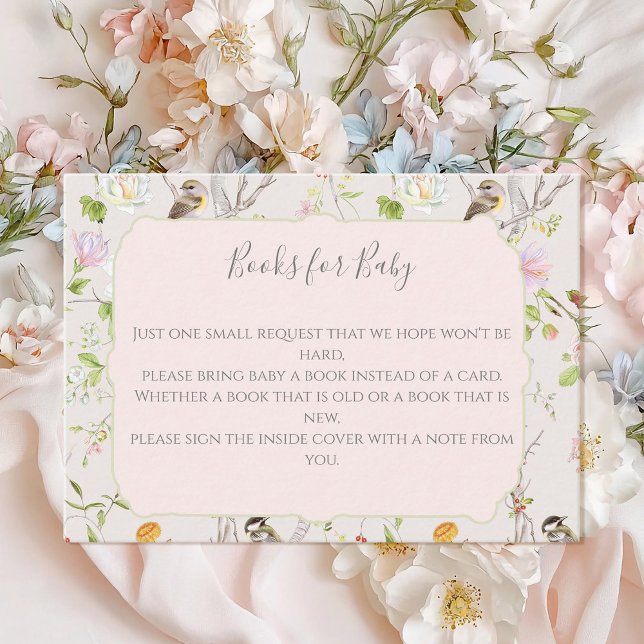 Tarjeta De Recepción Chinoiserie rosa Floral Baby Shower (Subido por el creador)