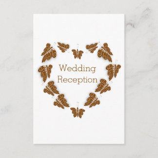 Tarjeta De Recepción Chocolate Butterflies Diseño Acogida de bodas