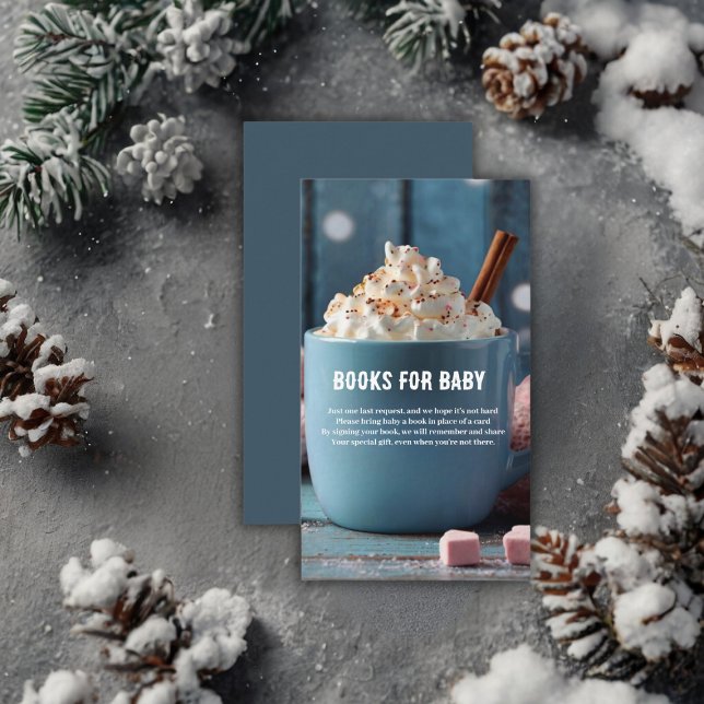 Tarjeta De Recepción Chocolate caliente con crema batida Baby Shower ac (Subido por el creador)