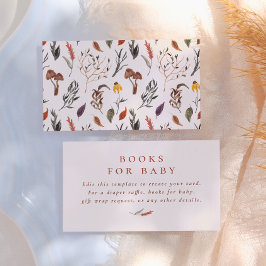 Tarjeta De Recepción Chorreo Floral Otoño Aquarela Baby Shower