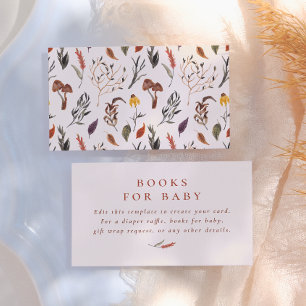 Tarjeta De Recepción Chorreo Floral Otoño Aquarela Baby Shower