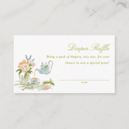 Tarjeta De Recepción Chorro de pañales para baby shower de té 