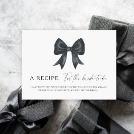Tarjeta De Recepción Chorro negro para la ducha de la novia Receta para