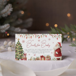 Tarjeta De Recepción Christmas Baby Shower Books for Baby Card