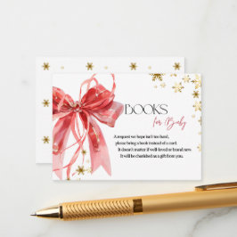 Tarjeta De Recepción Christmas Books for Baby Shower