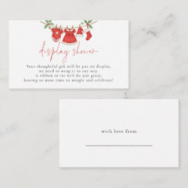 Tarjeta De Recepción Christmas Clothesline Display Baby Shower