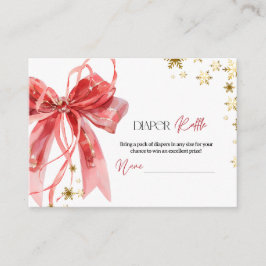 Tarjeta De Recepción Christmas Diaper Raffle Baby Shower