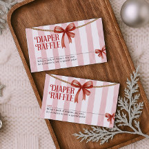 Christmas Diaper Raffle Card