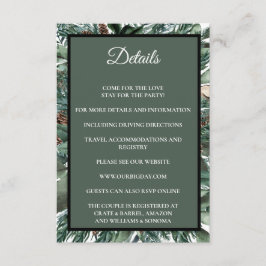 Tarjeta De Recepción Christmas Greenery Enclosure Card Details