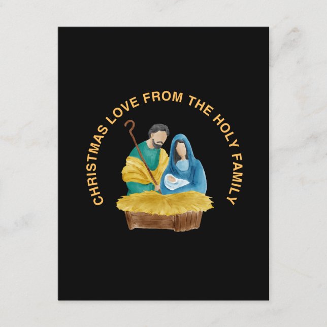 TARJETA DE RECEPCIÓN CHRISTMAS LOVE FROM THE HOLY FAMILY (Anverso)