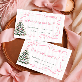 Tarjeta De Recepción Christmas Tree Christmas Guess How Many Candies