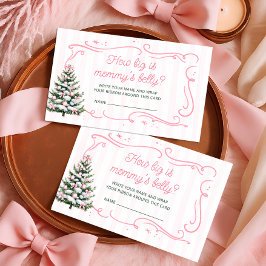 Tarjeta De Recepción Christmas Tree Winter How Big Is Mommy's Belly