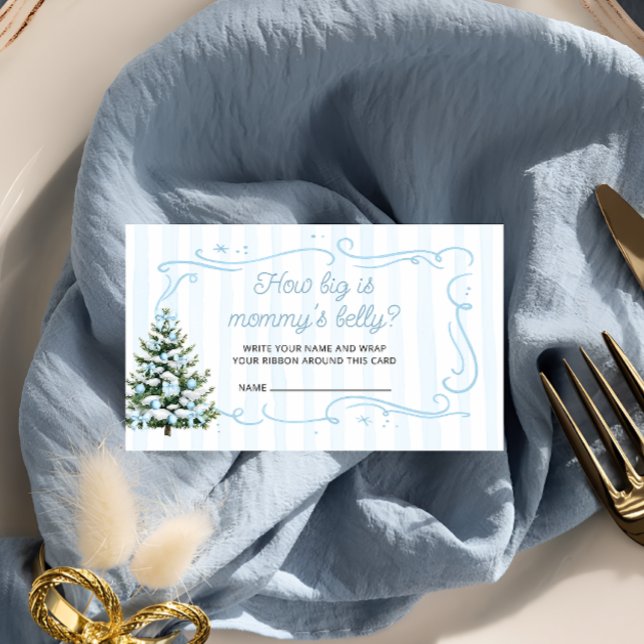 Tarjeta De Recepción Christmas Tree Winter How Big Is Mommy's Belly (Subido por el creador)