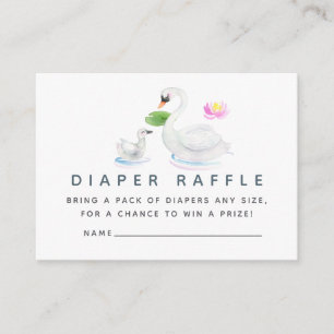 Tarjeta De Recepción Chupete de Acuarela de Cisne para Baby Shower