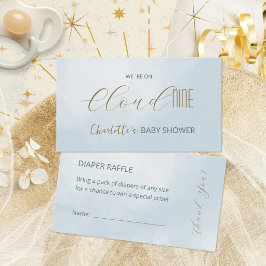 Tarjeta De Recepción Chupete de bebé Cloud 9 Celeste Fiesta de Revelaci