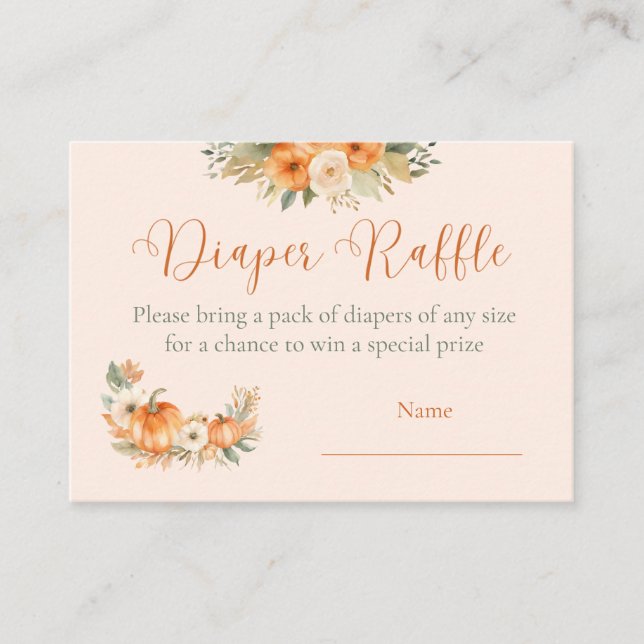 Tarjeta De Recepción Chupinada de bebé de calabaza naranja de otoño, ri (Anverso)