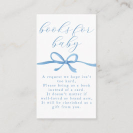 Tarjeta De Recepción Chupinada de Bebé Niño Azul Caligrafía Elegante