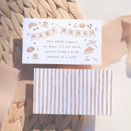 Tarjeta De Recepción Chupito Café Libros para Bebé Baby Shower