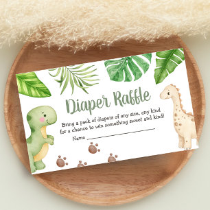 Tarjeta De Recepción Chupito de Bebé Dinosaurio para Baby Shower Sorteo
