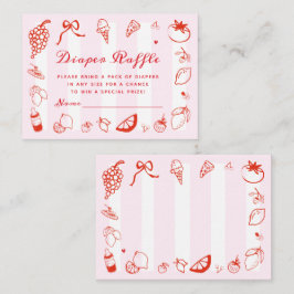 Tarjeta De Recepción Ciao Baby Italiano Baby Shower Diaper Raffle