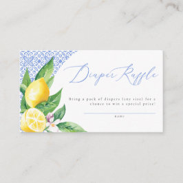 Tarjeta De Recepción Ciao Baby Lemon Italiano Positano Diaper Raffle