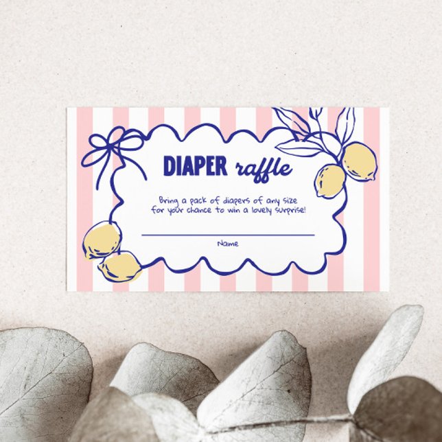 Tarjeta De Recepción CIAO BABY Lemon Mediterranean Diaper Raffle (Subido por el creador)