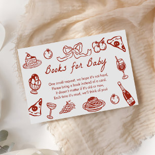 Tarjeta De Recepción Ciao Baby Pizza Italiana Baby Shower Libros Para B
