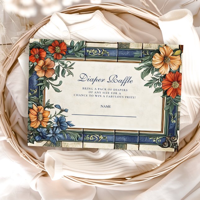 Tarjeta De Recepción Ciao Baby Shower italiano Diapper Raffle (Subido por el creador)