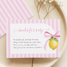 Tarjeta De Recepción Ciao Bambina Pink Lemon Books for Baby Card
