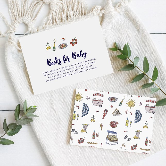 Tarjeta De Recepción Ciao Bambino | Baby Shower de verano italiano (Subido por el creador)