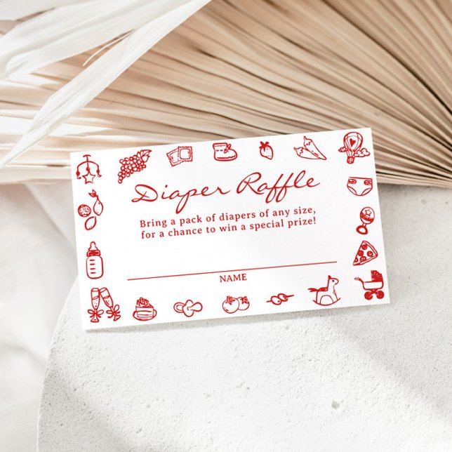 Tarjeta De Recepción Ciao Bambino italiano Baby Shower Diaper Raffle (Subido por el creador)